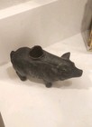 Antique Wild Boar Pig Cigar Cigarette Match Safe Holder Striker Figurine Vintage
