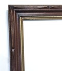 Antique Eastlake Style Walnut Carved Wood Lemon Gilt Deep W  Frame 22x27 Opening