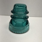 Vintage - Aqua Blue Glass Insulator Hemingray 42 Beaded Bottom - Made In U s a 