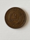 1865 Two Cent Piece Xf-au  Clearly Repunched    1    And Fancy 5  Free Shipping