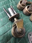 Antique Steinway   Sons Solid Brass Grand Piano Caster Wheels     2 Set Of 3