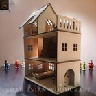 Wooden Dollhouse Plywood Diy Kit With Furniture- Premium Gift   School Project