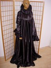 Xxxl Gloss Satin Adult Nightgown Black Nylon With Xxxl Hem
