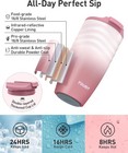 12oz Travel Mug  Vacuum Insulated Stainless Steel Tumbler W  Anti-slip Grip 