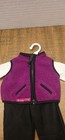 American Girl Doll Outfit  Purple Vest  White Top  Black Pants  Hanger  3 Pc Set
