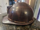 Vintage Antique Coal Miner Fiberglass Helmet Hard Hat Mining Lamp Bracket 7 3 8