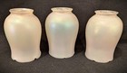 Set Of 3 Beautiful Pearl Color Quezal Signed Lamp Shades