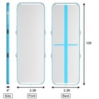 Pemberly Row 10ft Air Track Inflatable Gymnastics Tumbling Mat W  Pump Navy