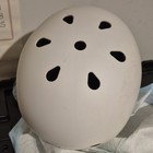 Triple Eight White Skateboard Protective Helmet With Adjustable Chin Strap