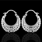 925 Sterling Silver Dangle Chandelier Latch Back Pierced Earrings L159