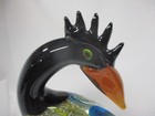 14  Tall Handblown Glass Bird Of Paradise Peafowl Peacock
