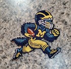 Michigan Wolverines Vintage Style Patch  Embroidered  Iron On Backing  3 x3 