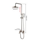 8 Inch Bathtub Burshed Nickel Mixer Rain Shower Hand Spray Units Wall Mount Tap