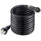 50 Amp 25ft Generator Cord And Power Inlet Box Combo Kit W  Twist Lock Ul Listed