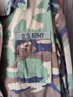 Vintage Us Army Combat Woodland Camo Field Jacket Shirt  Medium Long Edgar Az