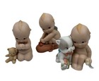 Vtg Rose O   neill Kewpie Figurine Lot Of 3 Enesco Jesco Bisque Porcelain 1991 199