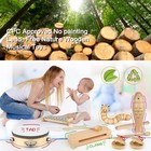 Wooden Musical Instrument Set 23 Pcs Tambourine Xylophone For Kids With Bag