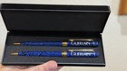 Vintage Blue Marble Ballpoint Pen And Pencil Set Of 2 Made In Taiwan Guerlain