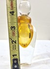Vintage Style Art Glass Perfume Bottle Clear Amber Glass Decanter As Is