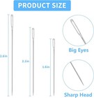 60 Pcs Large Eye Sewing Needles Set        3 Sizes With Threader For Hand Sewing