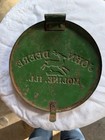 Vintage John Deere Cast Iron Planter Hopper Lid Moline Ill Green Antique Farm   