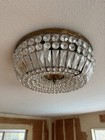 Vintage  Mid Century Modern 40 50s 60s Flush Mount Light Atomic Era Sputnik Ufo 
