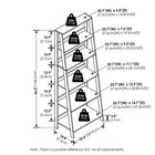 Ladder Bookcase Display Shelf  6-tier  Espresso