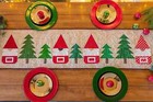 Ho Ho Woodsy Gnomes Christmas Trees And Gnomes Table Runner Quilt Kit Fabric