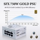 750w Sfx Power Supply 80  Gold Modular Gaming Psu Pcie5 0   Atx3 0  Active Pfc