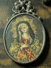 Beautiful Sterling Silver Ilaria Peru Catholic Religious Necklace Icon Relic 925
