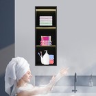 3-tier Stainless Steel Shower Niche 12x36in Bathroom Wall Niche With Led Light
