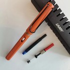 New Lamy Fountain Limited Safari All Matte Orange F Nib Pen Fine  ef 