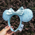 Disney- Parks Blue Headband Ears Frozen Arendelle Aqua Minnie Ears Gift Xmax