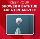 Magic Shower And Bathtub Suction Hook In White  Metal