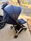 Gb Pockit Lightweight Single Stroller Blue Folding Hood canopy