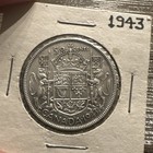 1943 Canada 50 Cents - Actual Silver Coin Shown - Stunning Silver Fr Canadian