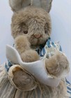 Vintage Applause Plush Mama Bunny Rabbit With Baby Circa Music Box