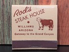 Vintage Feature Matchbook Rods Steak House Unstruck Full Lion Match Co 