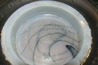 Vintage Goodyear Silvertown Tires Advertising Tire Ashtray W Milky Colored Glass