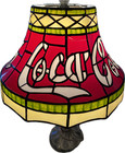 15  Coca Cola Table Lamp Coke Faux Stained Glass Tiffany Style Like Plastic 