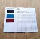 Harley Davidson 1994 Motorcycle Colors Paint Chip Chart Model Guide Oem Booklet