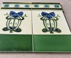 6 England -  Antique Art Nouveau Majolica Tile C1900
