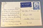 Postcard 1964 Amsterdam Harbour Chrome Air Mail Germany Stamp Used Harry Ella
