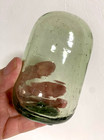 Rare Deformed Hand-blown Glass Float 3 87  From Hokkaido Fisherman