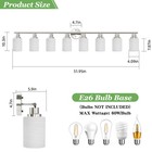52  Modern 8 Lights Vanity Light Bathroom Mirror Led Wall Lamp Fixture Nickel Ul
