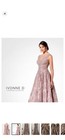 Ivonne D Montage Collection Dusty Rose Beaded Lace Gown V-neck Size 20