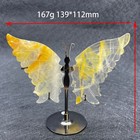Natural Stone Crystal Carving Fluorite Butterfly Wing Rock Polished Quartz Gift