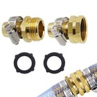 1-10 Set 5 8  3 4  Garden Hose Connector Fitting End Mender Repair Kit W  Clamps
