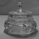 Vintage  Clear Crystal Candy Jewelry Trinket Bowl With Lid