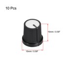 10pcs 6mm Knob For Speaker Effect Pedal Amplifier Potentiometer Knob Black White